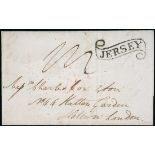 Great Britain Postal History 1819 (7 Oct.) entire letter to London with superb "jersey"