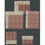 Great Britain 1864-79 One Penny Plate Numbers Plate 148: AA-CD block of twelve (4x3) with Plate...