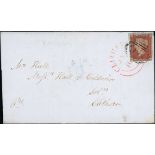 Great Britain 1841-53 One Penny Red-Brown Plate 61: PG close to very large margins three sides,