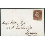 Great Britain 1841-53 One Penny Red-Brown "Black" Plates Plate 1d (State 4 impression following...