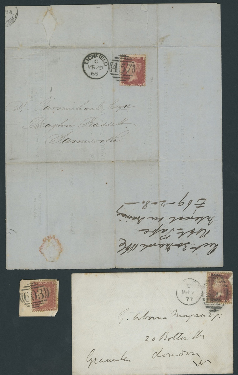 Great Britain Postal History 1846-1900, selection of thirty-three entires or envelopes, - Image 6 of 9