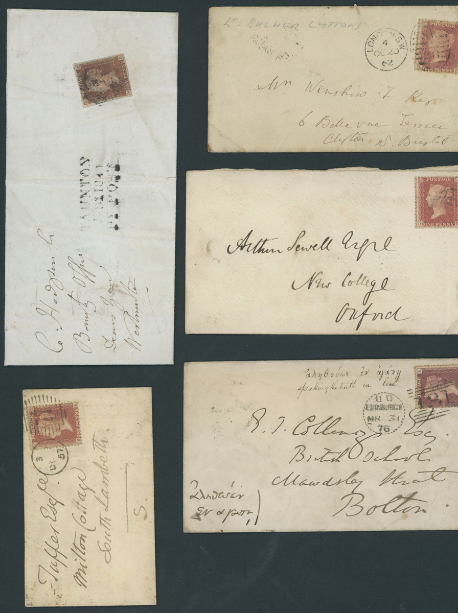 Great Britain Postal History 1846-1900, selection of thirty-three entires or envelopes, - Image 3 of 9