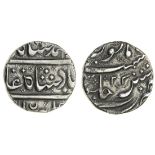 India, French India, in the name of Muhammad Shah (1719-48), Rupee, 10.98g, 'Arcot' mint for Po...