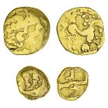 Gallo-Belgic, uninscribed coinage (c. 100-50 BC), gold Quarter-Staters (2), Ambiani, 1.77g, abs...