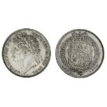 George IV (1820-30), Shilling, 1824, laureate head left, rev. crowned Garter shield (ESC 2400 {...