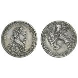 James I, Coronation, 1603, in silver, by C. Anthony (?), laureate, armoured and draped bust rig...