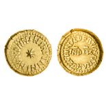 Islamic, Arab-Byzantine, Spain, Anonymous (c.711-14), base gold Solidus, 3.95g, Hegira year XCI...