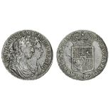 William and Mary (1689-94), Halfcrown, 1689 primo, conjoined laureate and draped busts right, r...