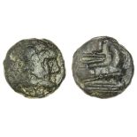 Roman Republic, Rome (c. 215-212 BC), Æ As, 57.05g, 34mm, bearded head of Janus, rev. prow righ...