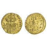 Constans II (641-668), AV Solidus, Constantinople, c. AD 651-654, officina , long beard, crowne...