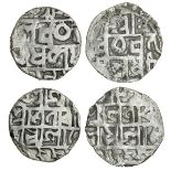 India, States, Cooch Behar, Prana Narayan (1633-65), Half-Tankas (2), 4.64, 4.90g, Sk 1555, str...