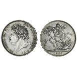 George IV (1820-30), Crown, 1822 tertio, laureate head left, rev. St. George and dragon (ESC 23...