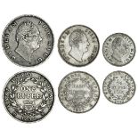 India, East India Company, William IV (1830-37), Rupee, Half-Rupee, Quarter-Rupee, 1835, Calcut...