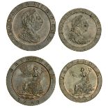 George III (1760-1820), 'Cartwheel' Twopence and Penny, 1797, laureate and draped bust right, r...