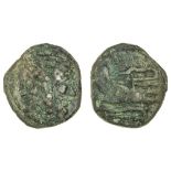 Roman Republic, Rome (c. 217-212 BC), Æ As, 57.24g, 39mm, head of Janus, rev. prow left (Vecchi...