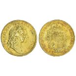 William and Mary (1688-94), Two-Guineas, 1694 over 3, conjoined laureate busts right, rev. crow...