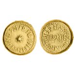 Islamic, Arab-Byzantine, Spain, Anonymous (c.711-14), base gold Solidus, 4.16g, Hegira year XCI...