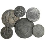 British East India Company, Java, tin Duit, 1814, AE Stuiver, 1814Z, Half-Stuiver, 1811Z (KM 24...