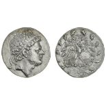 Kingdom of Macedon, Perseus (179-168 BC), AR Tetradrachm, 15.38g, Amphipolis or Pella, laureate...