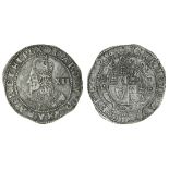 Charles I (1625-49), Shilling, 1644, Exeter, 4.91g, m.m. rose, crowned bust left, value behind...