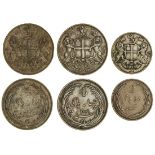 India, East India Company, Madras Presidency (1824-25 Royal Mint issue), AE 4-Pice (2), 1824, 1...