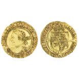 James I (1603-25), Laurel, third coinage, 9.08g, m.m. trefoil, fourth laureate, draped and cuir...