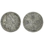 William III (1694-1702), Sixpence, 1697, Exeter, third laureate and draped bust right, e below,...