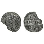 Wessex, Alfred the Great (871-99), Penny, lunette type A, Dudd, 0.83g, +aelbred [r]ex, draped '...