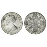 Anne (1702-14), post-Union, Halfcrown, 1708 septimo, first laureate and draped bust left, rev....