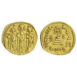 Heraclius (610-641), AV Solidus, 4.25g, Constantinople, year IY 10 {c. AD 636-637}, officina z,...