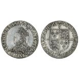 Elizabeth I (1558-1603), Shilling, milled issue, small size 29.9mm, 6.20g, m.m. star, crowned b...