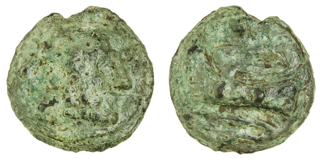 Roman Republic, Rome (c. 217-212 BC), Æ As, 48.16g, 39mm, head of Janus, rev. prow left (Vecchi...