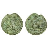 Roman Republic, Rome (c. 217-212 BC), Æ As, 48.16g, 39mm, head of Janus, rev. prow left (Vecchi...