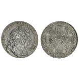 William and Mary (1689-94), Halfcrown, 1693 qvinto, date unaltered, second conjoined laureate b...