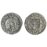 Charles I (1625-49), Penny, Briot's first milled issue, 0.54g, crowned bust left, b below trunc...