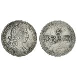 William III (1694-1702), Halfcrown, 1696 octavo, Exeter, first laureate and draped bust right,...