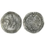 Charles I (1625-49), Crown, 1645, Exeter, 29.12g m.m. castle, King on horseback riding left, sa...