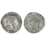 Mary I, sole reign (1553-54), Groat, 1.92g, crowned head left, rev. square-topped shield over c...