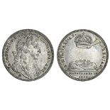 James II, Coronation, 1685, in silver, by J. Roettier, laureate and draped bust right, rev. lau...