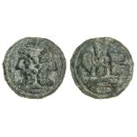 Roman Republic, Rome (c. 217-215 BC), Æ As, 89.57g, 43mm, laureate and bearded head of Janus, r...