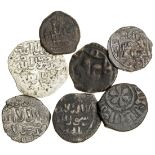 Egypt, Mamluks, miscellaneous AR Dirhams and minors (3) and AE Fals (4), the AR coins fine or b...