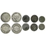 17th Century, private tokens, Cheshire, Nantwich (6), Thomas Bromhall, 'His Halfpenny' 1665; El...