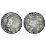 Charles II (1660-1685), Crown, 1662, first laureate and draped bust right, rose below, rev. cro...