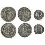 Late Roman bronzes, AE Folles (3), Maximianus Herculius, 9.73g, Treveri - first officina, AD 30...