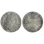 William III (1694-1702), Crown, 1695 octavo, first laureate and draped bust right, rev. crowned...