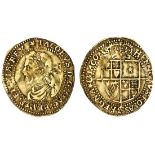 James I (1603-25), Quarter-Laurel, third coinage, 2.17g, m.m. spur rowel, laureate, draped bust...