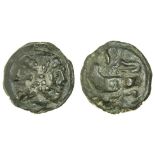 Roman Republic, Rome (c. 217-212 BC), Æ As, 67.04g, 40mm, head of Janus, rev. prow left (Vecchi...