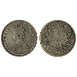 British India, Victoria (1837-1901), AE Half-Anna, 1875, Calcutta (S & W 5.45; Pr. 583), with s...