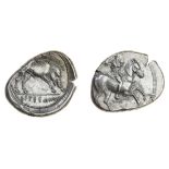 Pamphylia, Aspendus (c. 410-375 BC), AR Siglos, 5.45g, horseman right, rev. boar right, esteede...