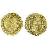 James I (1603-25), Quarter-Laurel, third coinage, 2.24g, m.m. rose, fourth laureate, draped and...